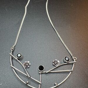 Black Onyx Gemstone Necklace. Handmade in India